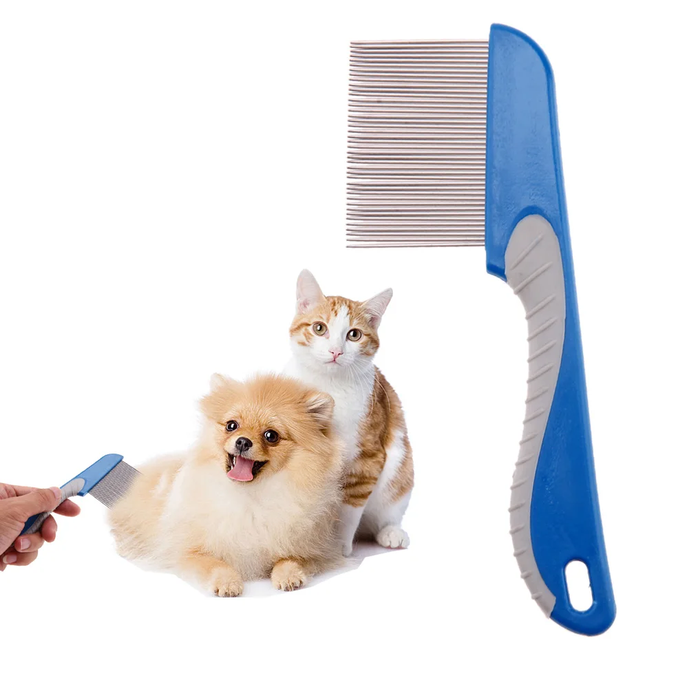 

Pet Rake Comb Pet Dog Cat Hair Grooming Trimmer Rake Comb Dog Cat Stainless Steel Pins Plastic handle Dog Cleaning Brush