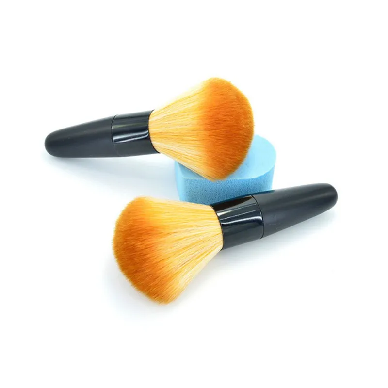Wood Handle Flat Top Cosmetic font b Makeup b font Make Up Cosmetic Eyeshadow Foundation Concealer