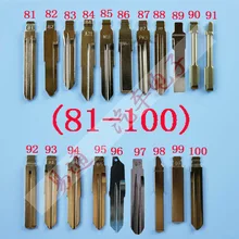 13 шт./лот складной ключ лезвием Полный Тип S Автомобильный ключ эмбрион замены головки ключа удаленный ключевой лезвие слот тип не 81-100