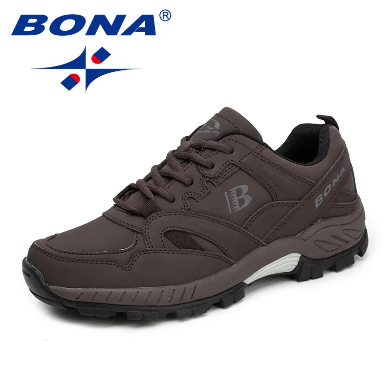 BONA/Новинка; классические стильные мужские треккинговые кроссовки на шнуровке; Мужская Спортивная обувь; кроссовки для бега на открытом воздухе; удобные мягкие кроссовки; Быстрая