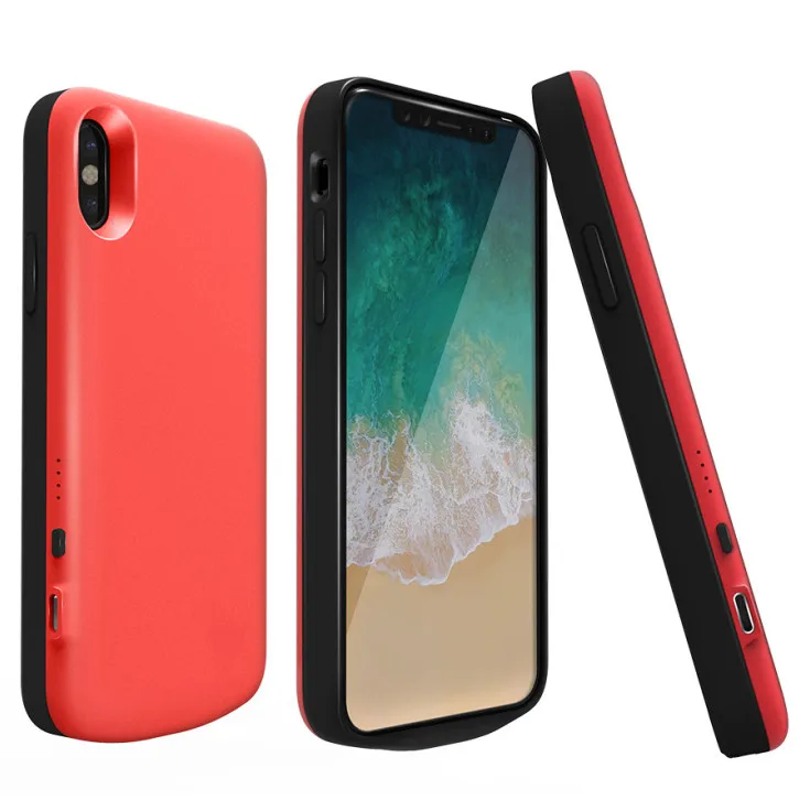For iphone X Portable Charging Case cover 6000mAh soft Battery Power