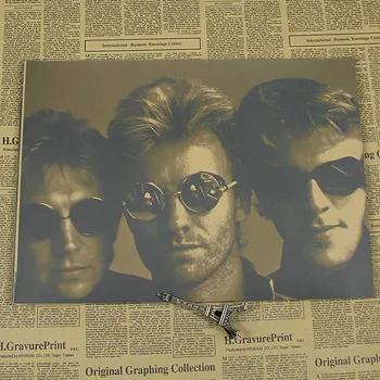 

Police the police band poster lead singer Ting sting British rock retro Kraft painting