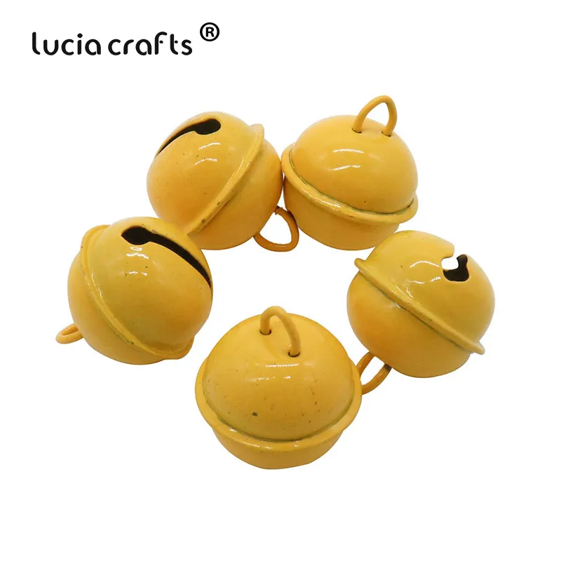 Lucia crafts 10 шт 22 мм металлическое Jingle украшение в виде колокольчиков рождественские украшения кулоны для животных Ключ DIY аксессуары ручной работы H0209