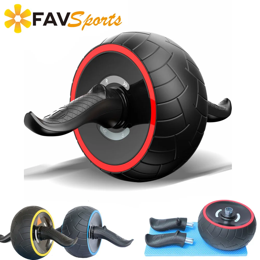 

Abdominal Muscle Trainer AB Roller with Mat ABS Gym Abdominal Training Workout Keep Fit Power Roller Exercises Equipment