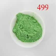 Мерцание жемчужный пигмент, зеленый порошок слюды, перламутровый пигмент порошок, 1 лот = 100 грамм 499 мерцающий зеленый