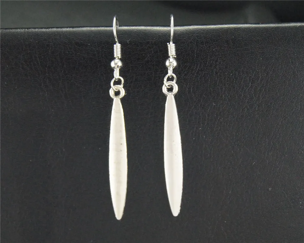 

1pair(2pcs) Tibetan Silver Flat Geometric Spikes Dangle Drop Earrings Handmade DIY Jewelry E458