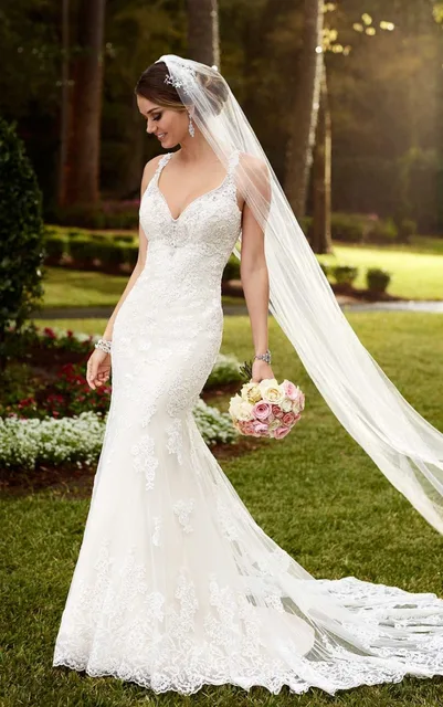 Mermaid Dress with Veil