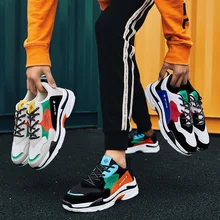 На открытом воздухе прогулочная обувь Для мужчин Париж спортивный тройной с сеткой легкие спортивные старый папа кроссовки модные кроссовки