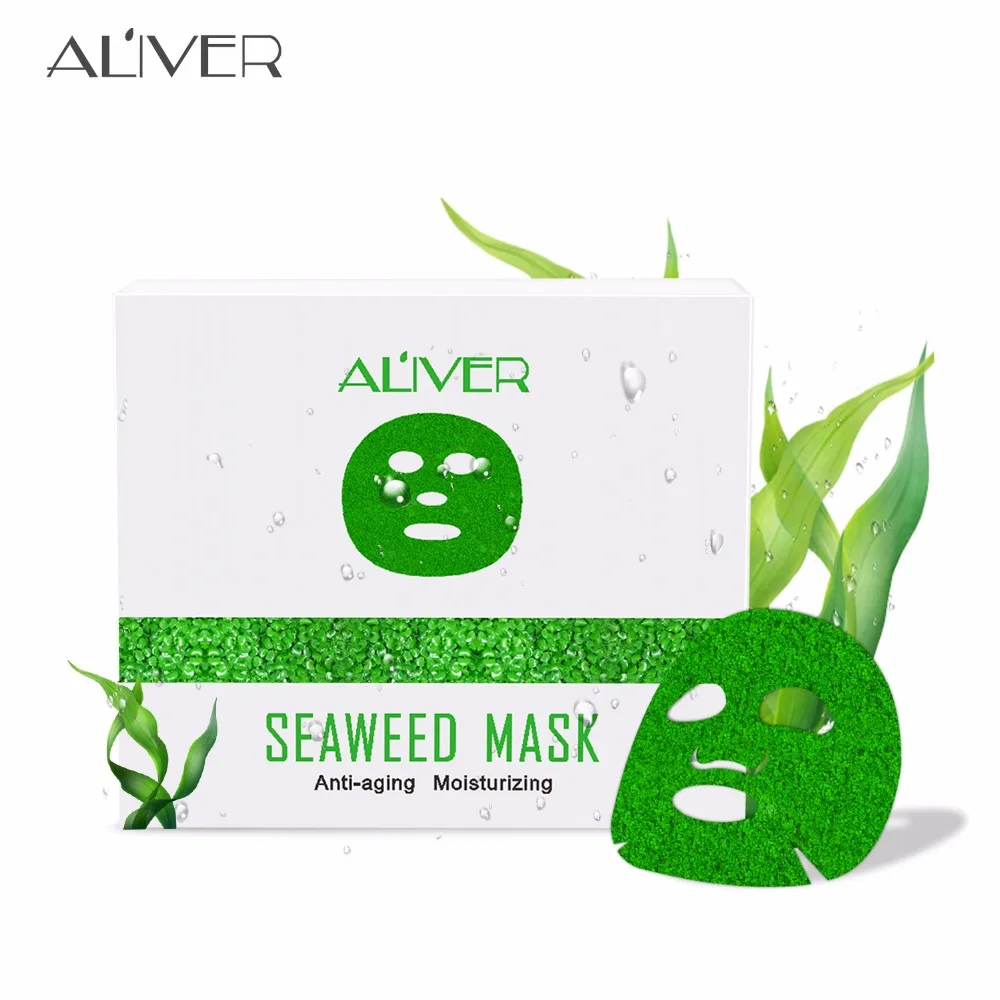 ALIVER NEW 5/10PCS Natural ALGAE SEAWEED Silk Mask Ultra Hydrating