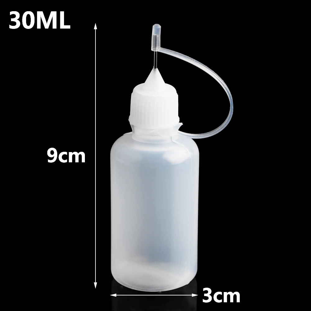 5Pcs 30ml plastic DIY paper quilling glue applicator needle squeeze bottle  X 