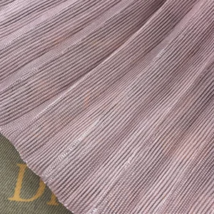 Розовая блестящая плиссированная сетчатая ткань «гармошка», 2 метра, 150 см, 59 дюймов, материалы для платья и одежды, MM468