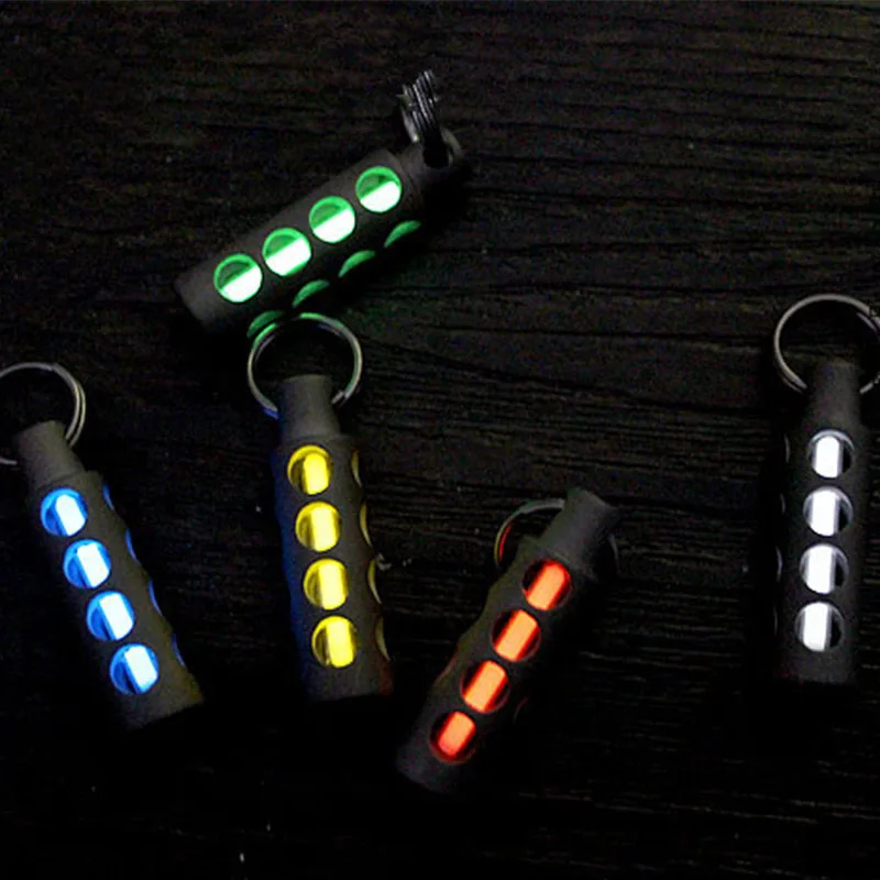 EDC Multi Tools Accessories Signal Light 1PC Cylinder Titanium Alloy Tritium Gas Tritium Lamp EDC Fluorescent Key Ring Pendant 