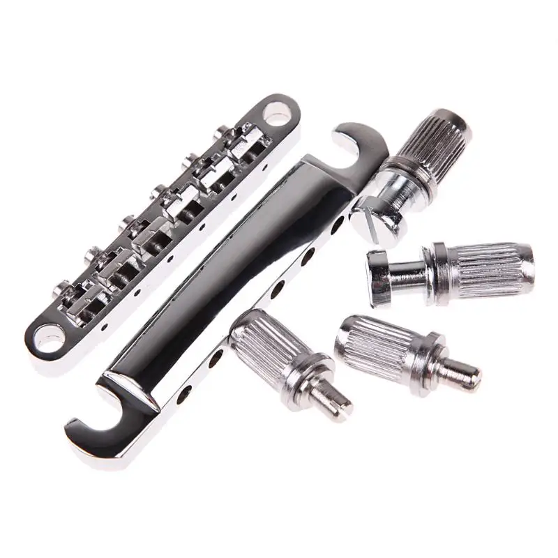 

3 Colors Tunomatic Guitar Parts Guitar Tailpiece Bridge Stopbar Set with 4PCS Mounting Stud For LP Guitar I80