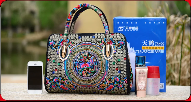 Sac à main tissu ethnique