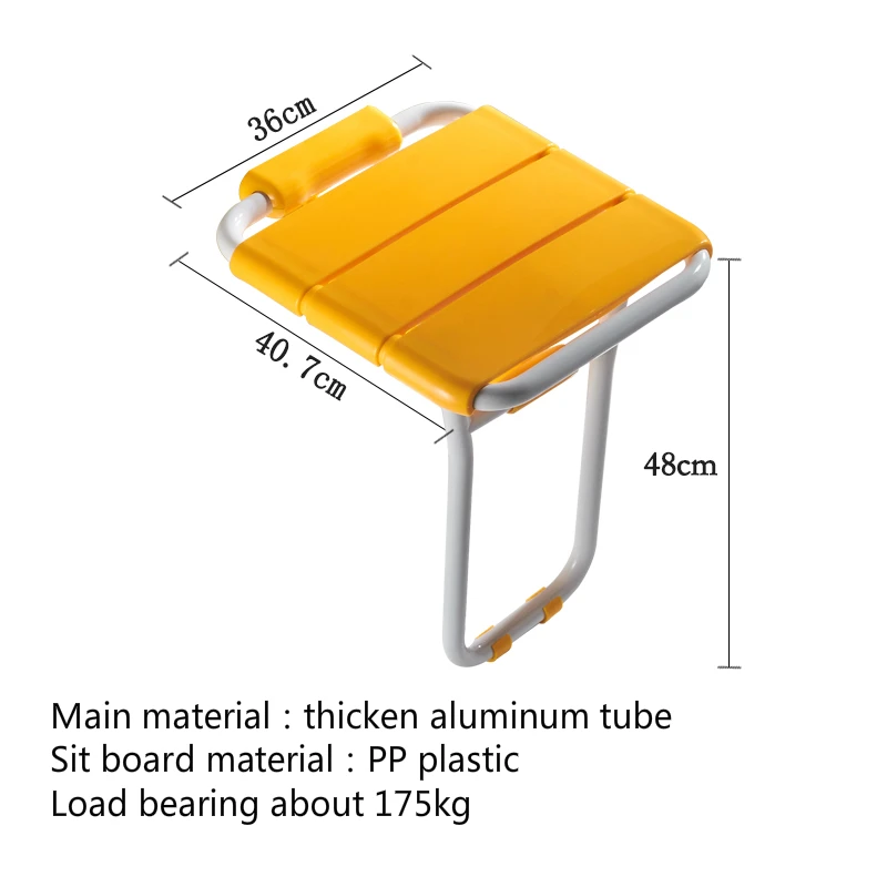 Складной стул для ванной комнаты, домашний настенный подвесной стул, многофункциональный вход/крыльцо/стул для ванной комнаты, стул для пожилых людей, стабильный стул для душа - Цвет: A1