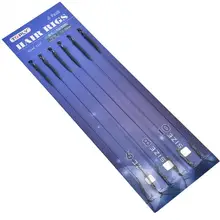 6 шт. Без Бородки 6#8#10# углерода Сталь строка Крючки Карп Рыболовный крючок 12LB изогнутые крюк с волос установок рыболовные снасти аксессуары