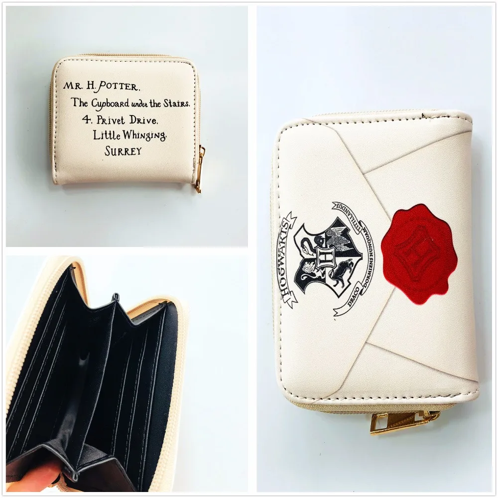 

Movie Harry Potter Letter Wallet Women Wallets Designer Brand Short Purse Round Zipper Purse W969Y