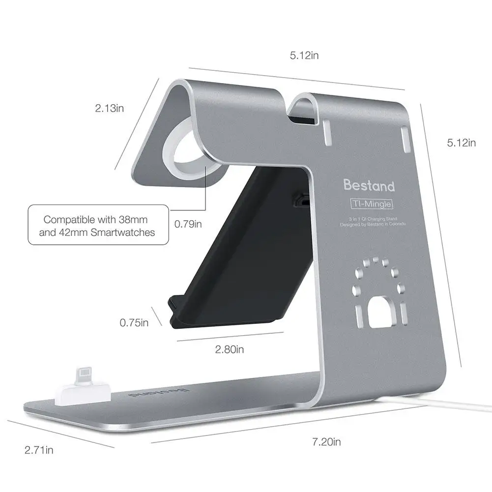 3 в 1 зарядная станция для Apple Watch Airpods Qi быстрая Беспроводная док iPhone X/8/7/6s Plus Samsung S8