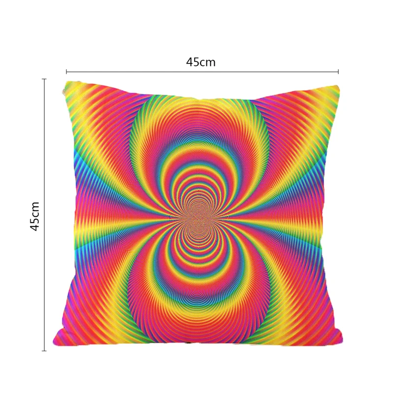Красочная декоративная наволочка на подушку из хлопка и льна, абстрактная Радужная Наволочка на подушку для дома, дивана, спальни, автомобиля, наволочки на талию