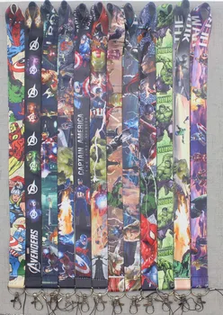 

Superhero Avengers League Iron Man Lanyard Spider-Man Hulk Phone Keychain Holder Witness Pendant ID Neck Strap Key Chain Lanyard