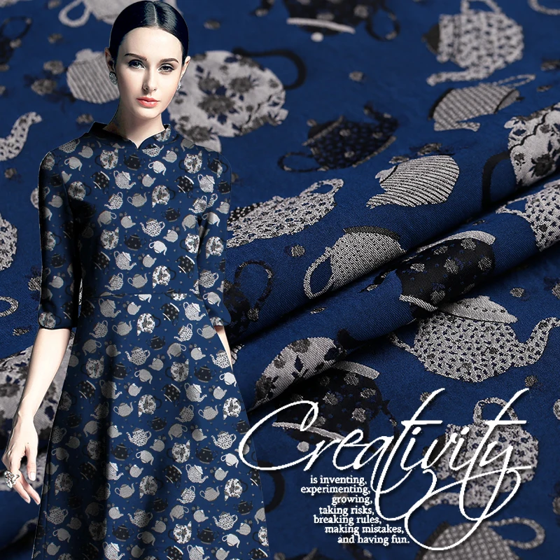 

Fashion jacquard brocade fabric crisp dress windbreaker DIY jacquard fabricwholesale jacquard cloth polyester fabric