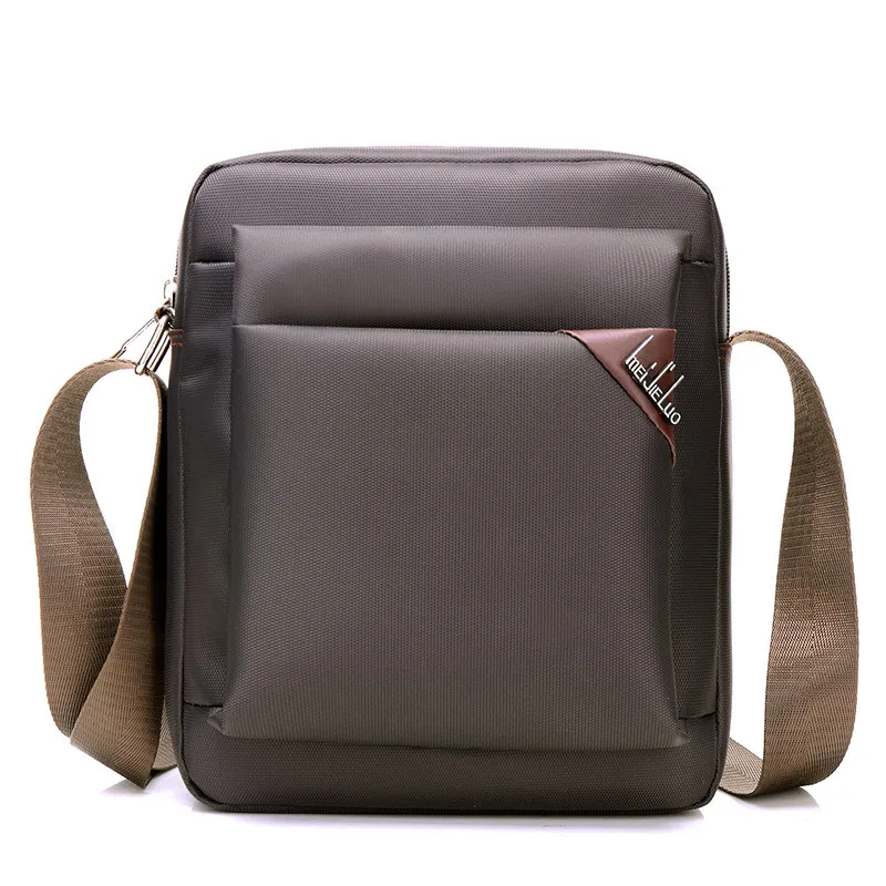 

Men's fashion shoulder bag classic solid color PU leather large capacity canta Messenger bag