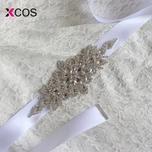 Роскошный цветок стиль кристалл свадебный пояс Стразы Свадебная вечеринка невесты пояс платье пояс HQ5183