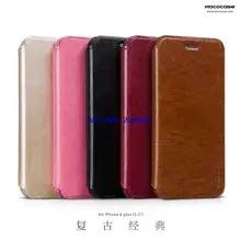 Original Genuine HOCO Case For iPhone 6 plus 5.5 inch Retro Classic PU Leatther Vertical Flip Cover Mobile Phone Bag Freeship