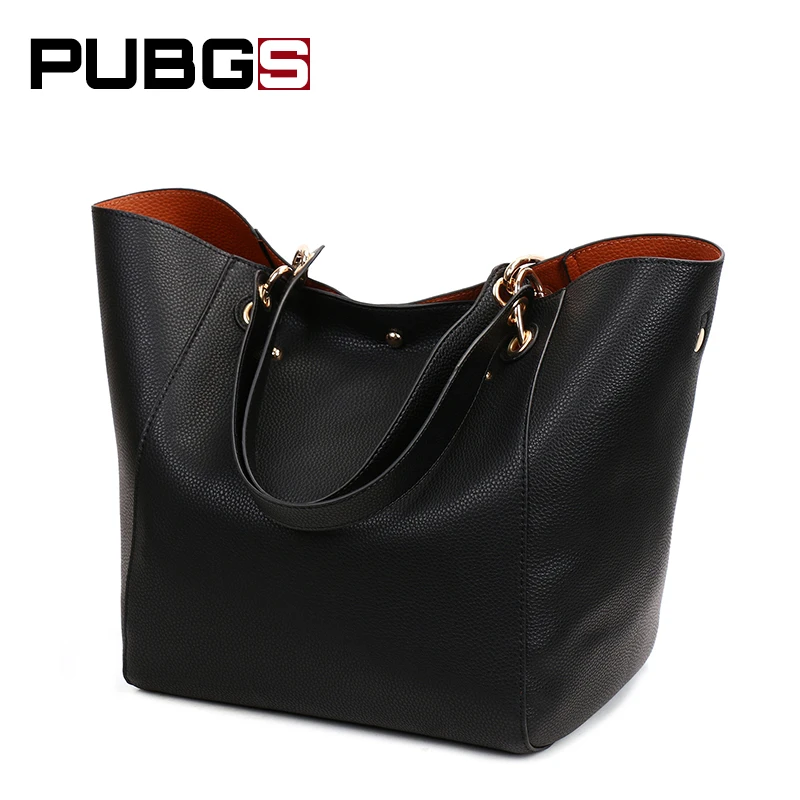 

Female Shoulder Bag Cross Section Square Tote PU leather Soft Surface Two Shoulder Strap Retro Combo Packages 2018 PUBGS New