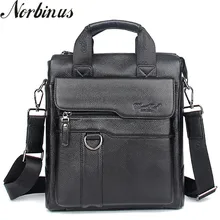 Norbinus, натуральная кожа, мужская сумка-мессенджер, настоящая воловья кожа, модная сумка через плечо, коровья кожа, деловые сумки, тоут, мужская дорожная сумка
