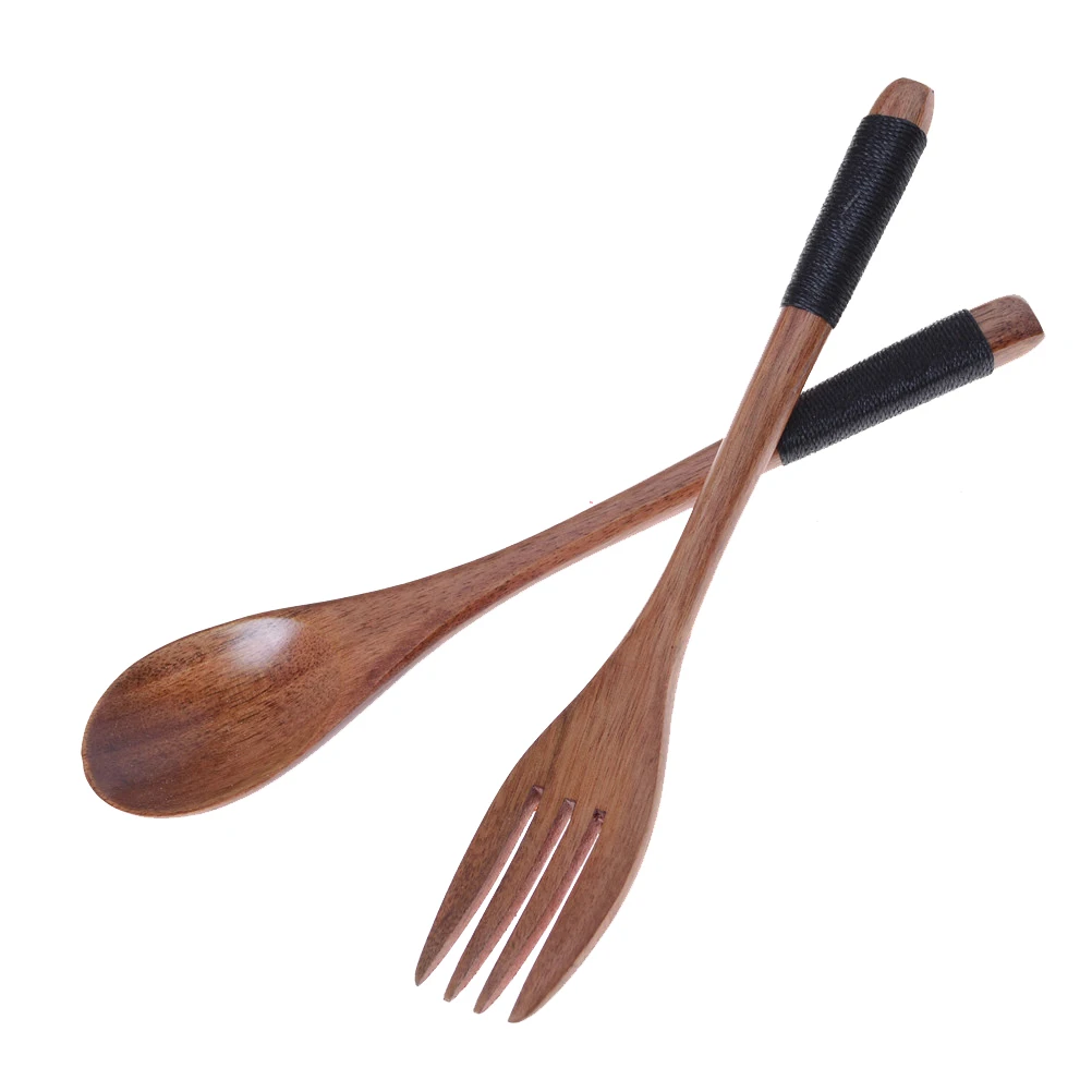 

Black/Brown Kitchen Wooden Wooden Spoon Cooking Utensil Tools Soup Teaspoon 2 PCs/set Spoons 18*3.5 cm