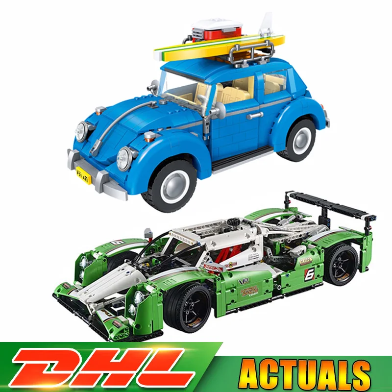 

Lepin Technic 20003 24 Hours Race Car + 21003 Beetle Building Blocks Brick Toys Christmas Gift Compatible LegoINGlys 42039 10252