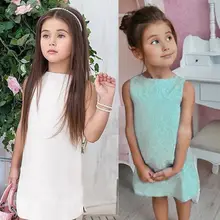 Toddler Kids Baby Girls Summer font b Dress b font Flower Sleeveless Love Princess Party Pageant