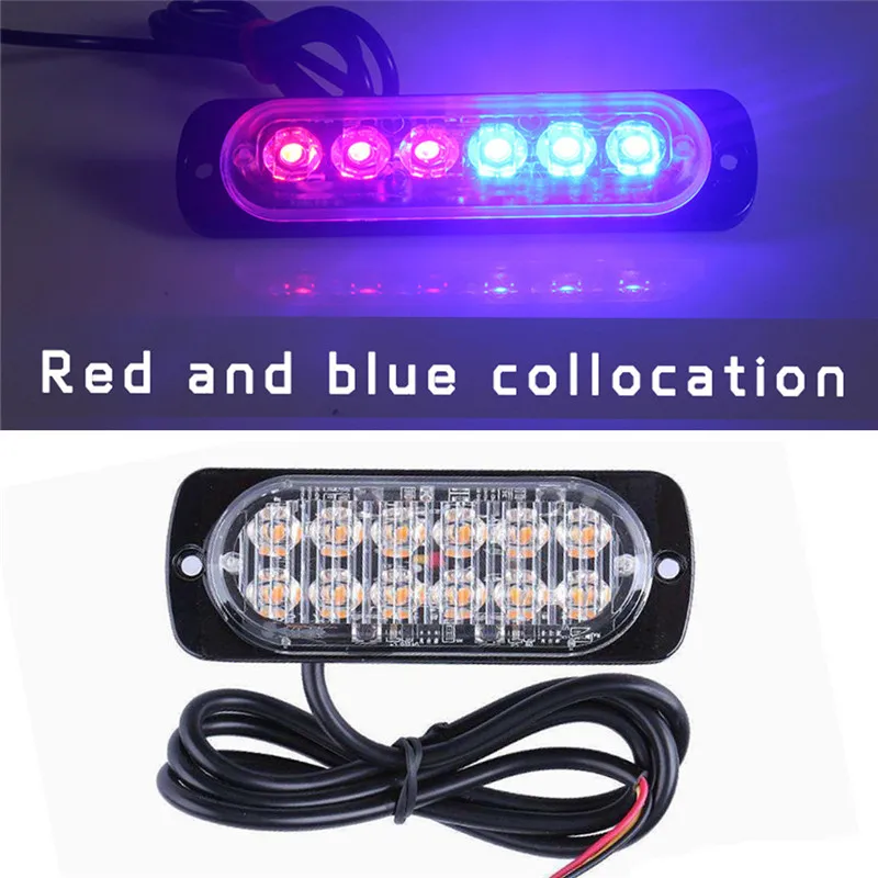 Auto led light 12 LED Car Truck Emergency Light Flash Strobe Brake Lamp