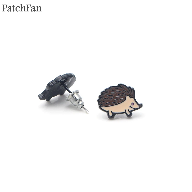 

Patchfan Hedgehog 90s fashion cute Zinc animal Creative design for earrings party favors jewelry gift for birthday present A1381