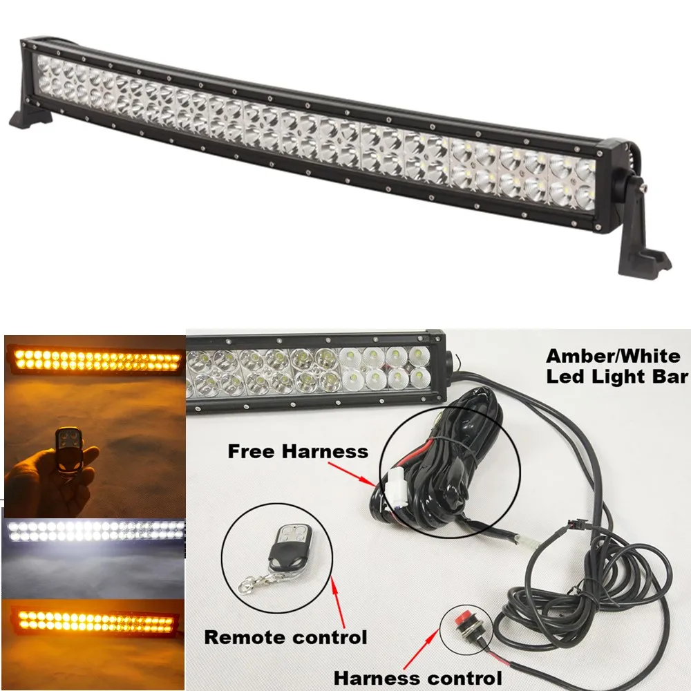 180W White Amber Curved
