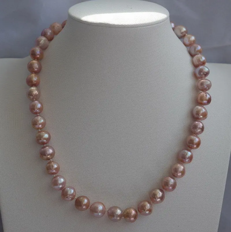 

HOT## Wholesale > N1504102 12MM purple Bead-Nucleated Pearl Necklace