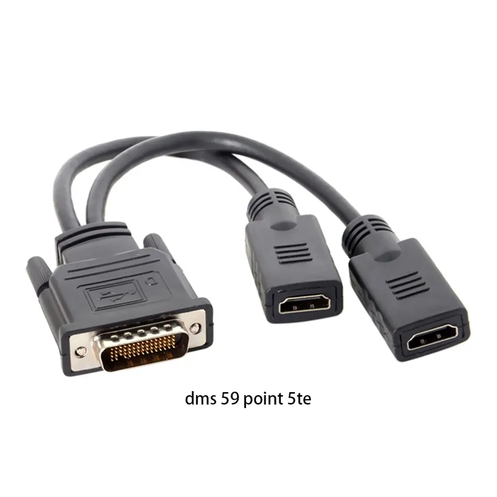 

Professional DMS-59Pin Male to 2 HDMI Female por tHDMI HDTV Female Splitter usb cable extension Adapter for PC Graphics Card
