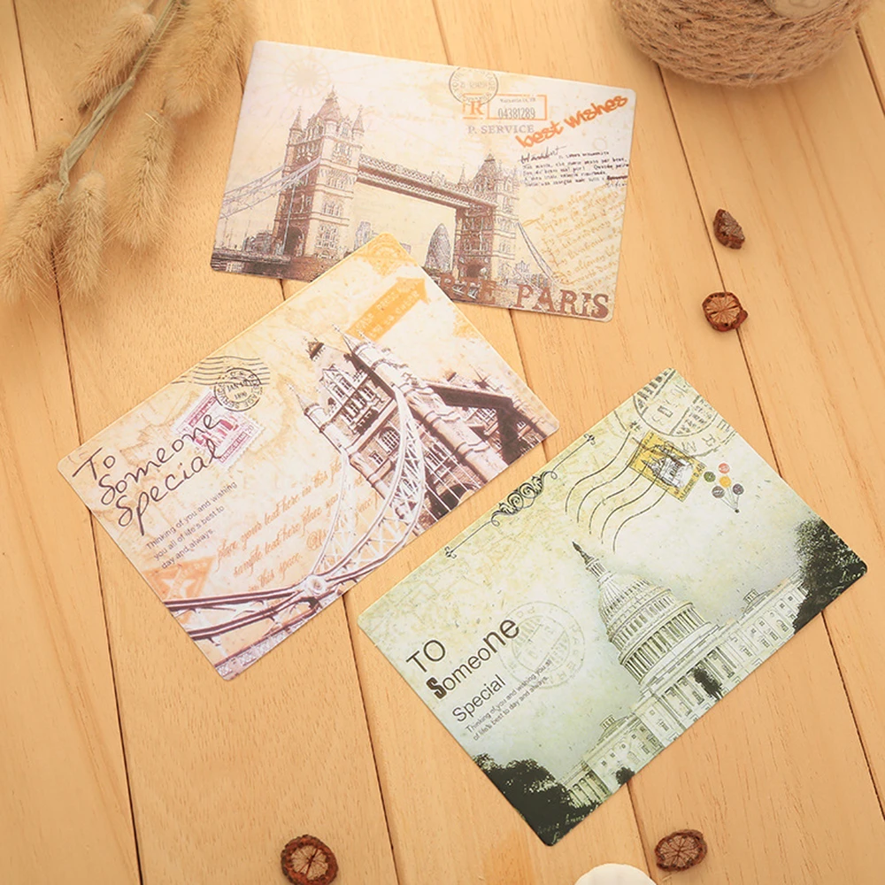 

9sheets/Set bookmarks Retro Card Postcard DIY Greeting Card Note Cards Bookmark Gifts Office and School Stationery