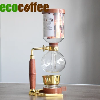 

GATER Gold Coated Syphon Pots 360ML Tea Percolator with Filter Burner Spoon Vacuum Coffee Syphons