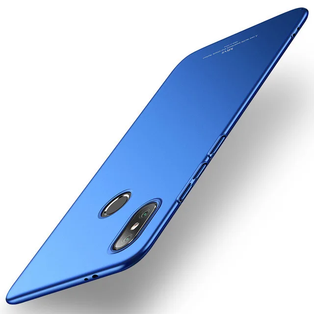 Xiaomi mi A2 чехол MSVII Роскошный ультра-тонкий чехол для xiaomi mi 6X PC телефон задняя крышка для xiaomi mi A2 mi 6X Чехлы глобальной версии - Цвет: Simple Navy Blue