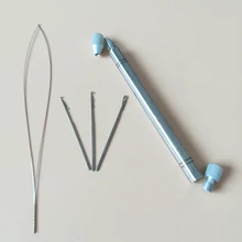 50 шт. ручка из нержавеющей стали многофункциональная иголка/микро кольца со звеньями/петли для наращивания волос Инструменты