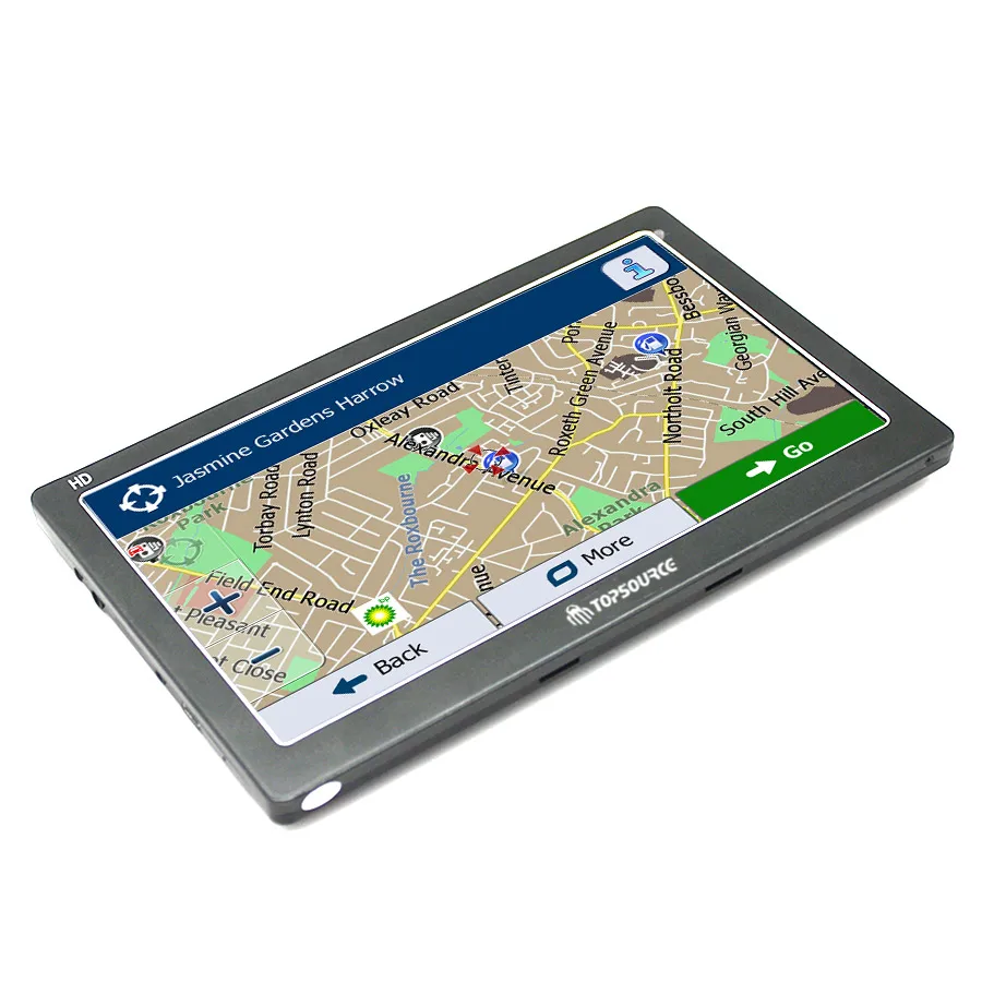 TOPSOURCE HD 7 ''Автомобильный gps навигатор FM WinCE 6,0 8 Гб 256 м карта бесплатное обновление емкостный Испания/Европа/США+ Канада грузовик GP