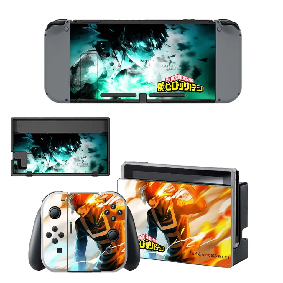 My Hero Academia Full Body Cover Skin Sticker for Nintend Switch Console Joy-Con and Dock - Цвет: YSNS1876