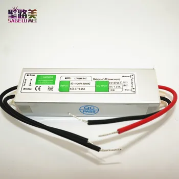 

1pcs DC12V 15W Switch Power Supply AC110-250V Outdoor Waterproof IP67 Electronic LED Driver for 3528 5050led strip