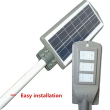 Открытый водонепроницаемый 60 Вт СВЕТОДИОДНЫЕ светильники на солнечных батареях сад во внутреннем дворике светильник Настенный светильник управление светом и радар режим управления