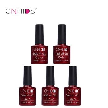 

CNHIDS 5 PC Nail Gel Polish LED Shining Colorful 132 Colors 10ML Long Lasting Soak Off Varnish Cheap Manicure