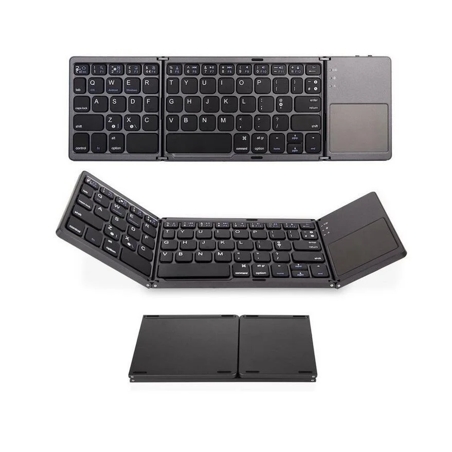 

Foldable Bluetooth Keyboard,Portable Mini BT Wireless Keyboard with Touchpad for Android,iOS,Windows,with Rechargeable Battery