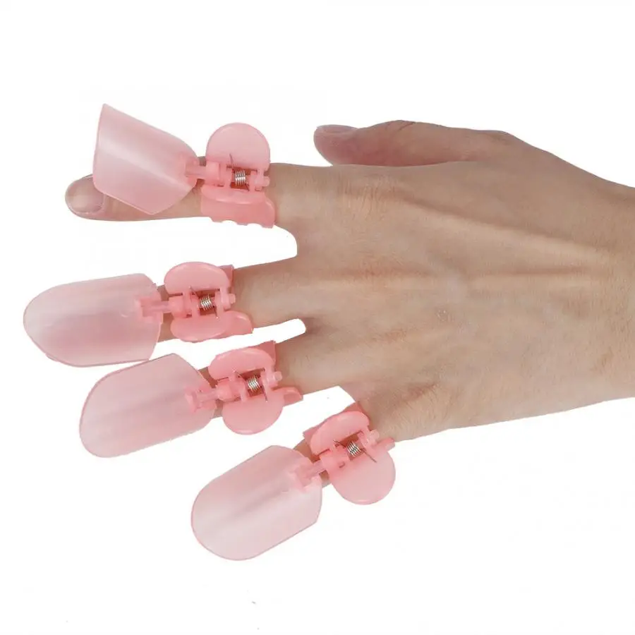 Manicure 10pcs / Set Nail Polish Artwork Protection Clips Shield Cover Tool Salon Accessory Acrylic Nail Kit