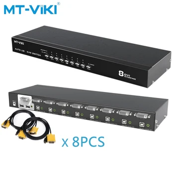 

MT-VIKI 8-port DVI KVM switch Mouse and keyboard sharing 8 hosts share 1 monitor Press the key to switch manually MT-2108DL